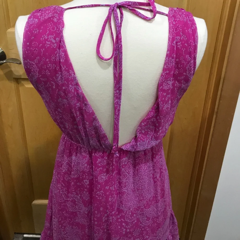 Ella Moss V-neck dress with ruffles at bot… - Picture 4 of 6